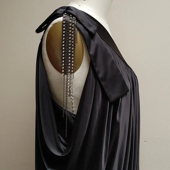 Robert Rodriguez Black One Shoulder Dress M - Picture 2 of 16